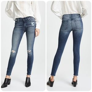 FRAME Le High Skinny Ankle Distressed Magellan